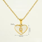 Gold color / 1 Piece Classic Series Elegant Daily Letter Q Stainless Steel Gold Color Women's Pendant Necklaces Picture17