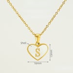 Gold color / 1 Piece Classic Series Elegant Daily Letter S Stainless Steel Gold Color Women's Pendant Necklaces Picture19