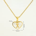 Gold color / 1 Piece Classic Series Elegant Daily Letter X Stainless Steel Gold Color Women's Pendant Necklaces Picture24