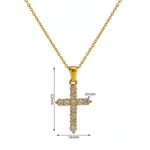 Gold color / 1 Piece Exquisite Series Daily Cross Shape Stainless Steel Gold Color Women's Pendant Necklaces Picture2