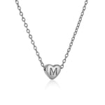 Silver color / 1 Piece Simple Series Daily Letter M Women's Pendant Necklaces Picture13