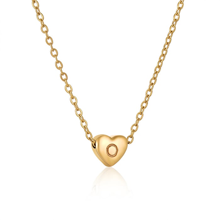 Collier pendentif lettre O pour femme, série simple, 1 pièce 