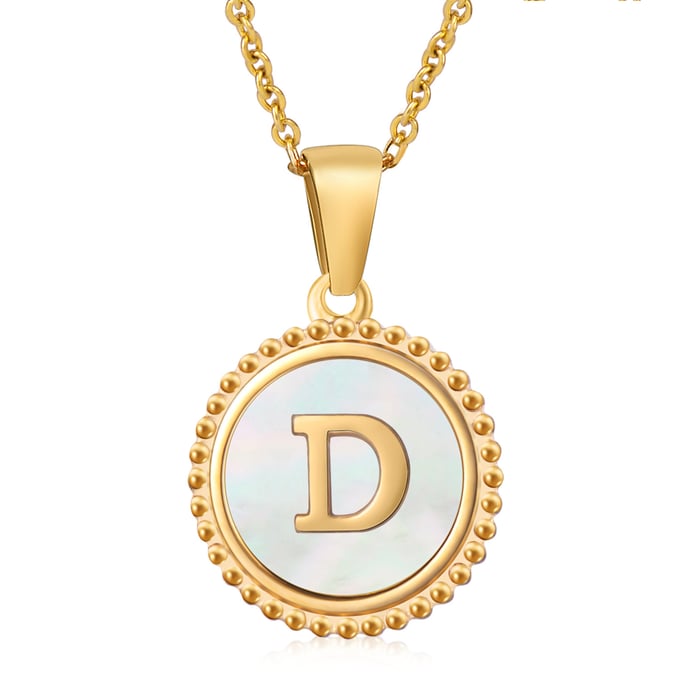 1 Piece Golden Simple Series Simple Letter D Women's Pendant Necklaces 