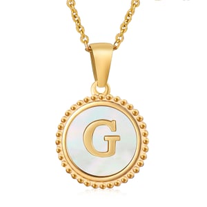 Collier avec pendentif simple lettre G pour femme, série Golden Simple, 1 pièce h5 