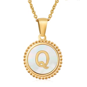 Collier avec pendentif simple lettre Q pour femme, série Golden Simple, 1 pièce h5 