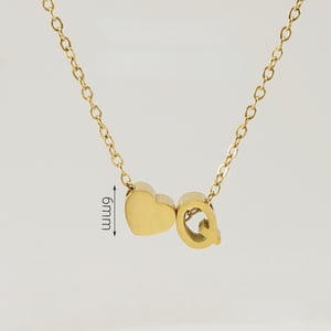 1 Piece Romantic Series Letter Q Heart Shape Classic Stainless Steel Gold Color Women's Pendant Necklaces h5 