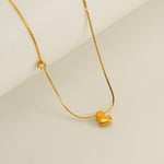 Gold color / 1 Piece Elegant Series Daily Cute Letter L Stainless Steel Gold Color Women's Pendant Necklaces Picture12