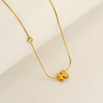 Gold color / 1 Piece Elegant Series Daily Cute Letter N Stainless Steel Gold Color Women's Pendant Necklaces Picture14