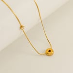 Gold color / 1 Piece Elegant Series Daily Cute Letter O Stainless Steel Gold Color Women's Pendant Necklaces Picture15