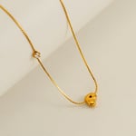 Gold color / 1 Piece Elegant Series Daily Cute Letter P Stainless Steel Gold Color Women's Pendant Necklaces Picture16