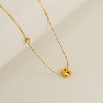 Gold color / 1 Piece Elegant Series Daily Cute Letter R Stainless Steel Gold Color Women's Pendant Necklaces Picture18