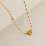 Gold color / 1 Piece Elegant Series Daily Cute Letter U Stainless Steel Gold Color Women's Pendant Necklaces Picture21