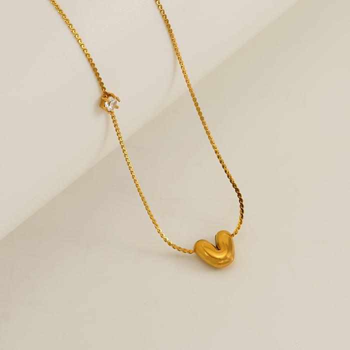 Collier avec pendentif en acier inoxydable doré pour femme, série élégante, mignon et quotidien, lettre V 