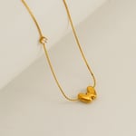 Gold color / 1 Piece Elegant Series Daily Cute Letter W Stainless Steel Gold Color Women's Pendant Necklaces Picture23