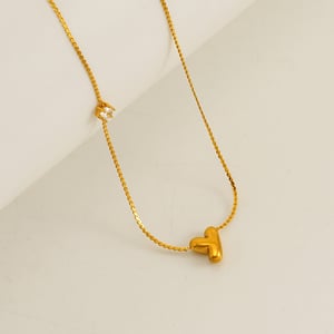 1 pieza elegante serie diaria linda letra Y collares colgantes de acero inoxidable color dorado para mujer h5 