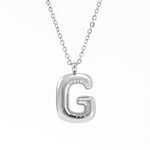 Silver color / 1 Piece Classic Series Modern Letter G Stainless Steel Silver Color Women's Pendant Necklaces Picture7