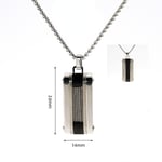 Silver color / 1 Piece Modern Series Trendy Rectangular Stainless Steel Silver Color Fashionable Men's Necklace 