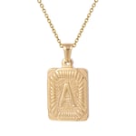 Gold color / 1 Piece Exquisite Series Elegant Letter A Stainless Steel Gold Color Women's Pendant Necklaces 