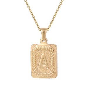 1 Piece Exquisite Series Elegant Letter A Stainless Steel Gold Color Women's Pendant Necklaces h5 