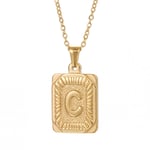 Gold color / 1 Piece Exquisite Series Elegant Letter C Stainless Steel Gold Color Women's Pendant Necklaces Picture3