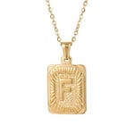 Gold color / 1 Piece Exquisite Series Elegant Letter F Stainless Steel Gold Color Women's Pendant Necklaces Picture6