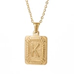 Gold color / 1 Piece Exquisite Series Elegant Letter K Stainless Steel Gold Color Women's Pendant Necklaces Picture11