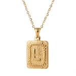 Gold color / 1 Piece Exquisite Series Elegant Letter L Stainless Steel Gold Color Women's Pendant Necklaces Picture12