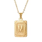 Gold color / 1 Piece Exquisite Series Elegant Letter M Stainless Steel Gold Color Women's Pendant Necklaces Picture13