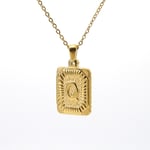 Gold color / 1 Piece Exquisite Series Elegant Letter Q Stainless Steel Gold Color Women's Pendant Necklaces Picture17