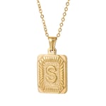 Gold color / 1 Piece Exquisite Series Elegant Letter S Stainless Steel Gold Color Women's Pendant Necklaces Picture19