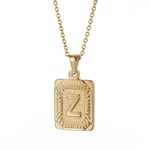 Gold color / 1 Piece Exquisite Series Elegant Letter Z Stainless Steel Gold Color Women's Pendant Necklaces Picture26