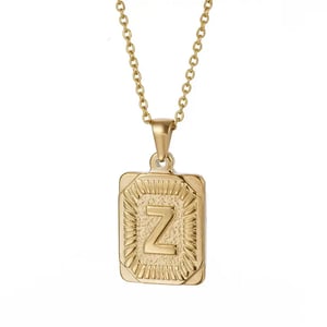 1 Piece Exquisite Series Elegant Letter Z Stainless Steel Gold Color Women's Pendant Necklaces h5 