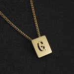 Colore oro / 1 pezzo serie giornaliera minimalista lettera G in acciaio inossidabile color oro collane con ciondolo unisex Immagine7