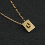 Colore oro / 1 pezzo serie giornaliera minimalista lettera Q in acciaio inossidabile color oro collane con ciondolo unisex Immagine17