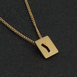 Colore oro / 1 pezzo serie giornaliera minimalista lettera Y in acciaio inossidabile color oro collane con ciondolo unisex Immagine25