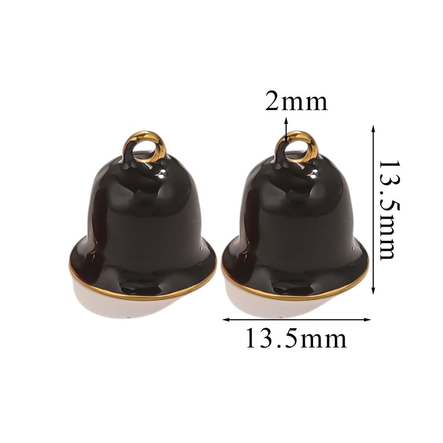 1 Piece Simple Series Daily Bell Shape Solid Color Stainless Steel Gold Color Unisex Pendants