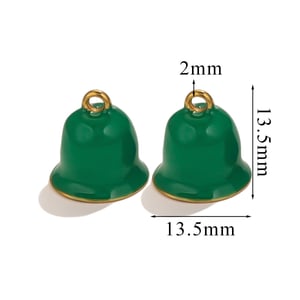 Pendentif unisexe en acier inoxydable de couleur unie, série simple, forme de cloche quotidienne, 1 pièce h5 