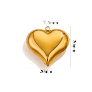 1 pezzo serie romantica dolce cuore in acciaio inossidabile color oro pendenti da donna h5 