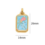 Blue & Gold / 1 Piece Romantic Series Elegant Bottle Drop Oil Stainless Steel Gold Color Women's Pendants Picture3