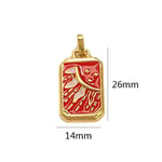 Red / 1 Piece Romantic Series Elegant Sun Drop Oil Stainless Steel Gold Color Women's Pendants Picture5