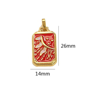 Pendentif élégant en acier inoxydable couleur or pour femme, série romantique, 1 pièce h5 