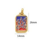 Red / 1 Piece Romantic Series Elegant Fire Drop Oil Stainless Steel Gold Color Women's Pendants Picture7