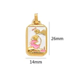 Gold color / 1 Piece Romantic Series Elegant Sun Drop Oil Stainless Steel Gold Color Women's Pendants Picture11