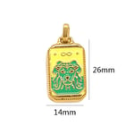 Gold color / 1 Piece Romantic Series Elegant Lion Drop Oil Stainless Steel Gold Color Women's Pendants Picture12