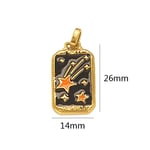 Black & Gold / 1 Piece Romantic Series Elegant Star Drop Oil Stainless Steel Gold Color Women's Pendants Picture13