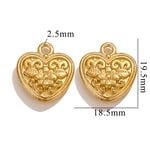 Gold color / 1 Piece Romantic Series Daily Rose Stainless Steel Gold Color Women's Pendants Picture4