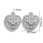 Silver color / 1 Piece Romantic Series Daily Flower Stainless Steel Silver Color Women's Pendants Picture3