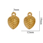 Gold color / 1 Piece Romantic Series Daily Cone Stainless Steel Gold Color Women's Pendants Picture6