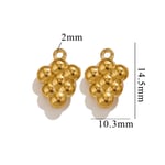 Gold color / 1 Piece Romantic Series Daily Dots Stainless Steel Gold Color Women's Pendants Picture18