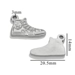 Silver color / 1 Piece Simple Series Chic Boots Stainless Steel Silver Color Unisex Pendants Picture4